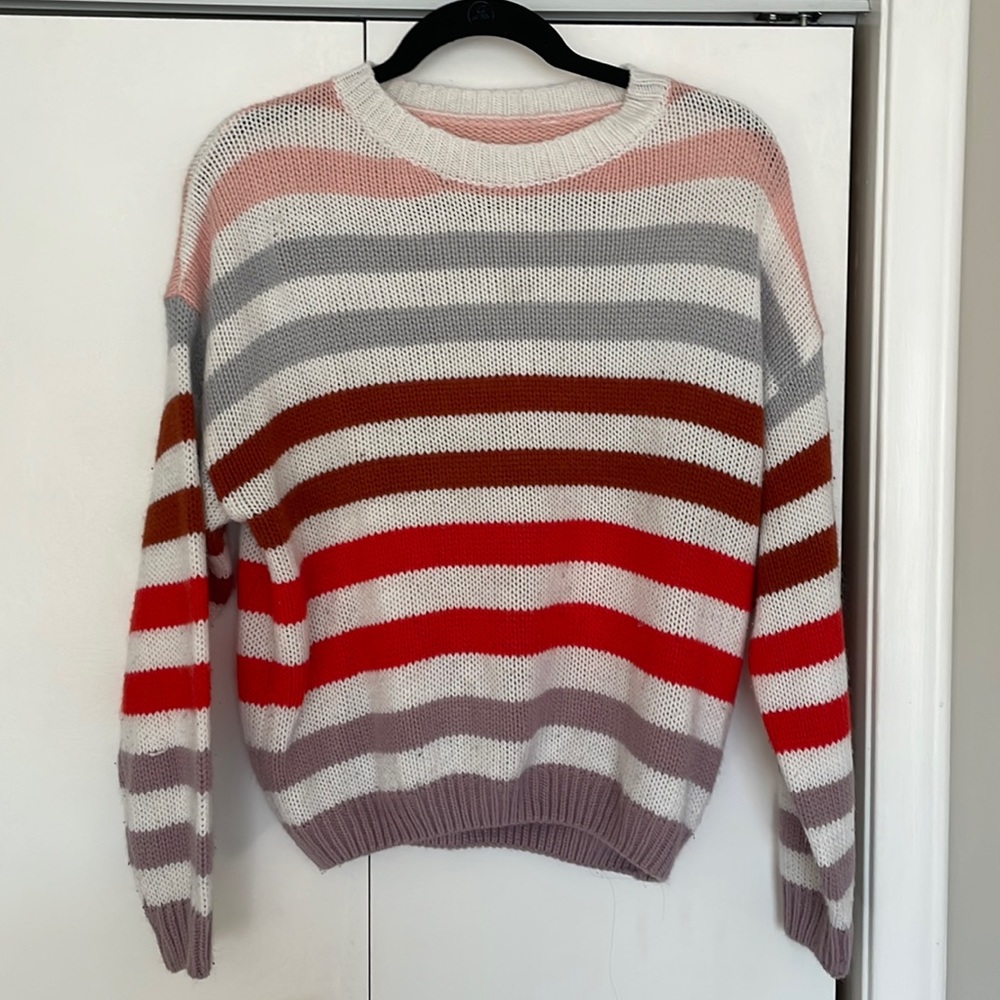 Colorful striped sweater